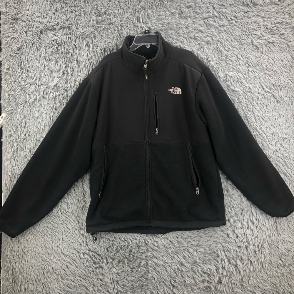 North Face Jacket Mens Large Denali Polartec Black Coat Fleece Interior Pockets